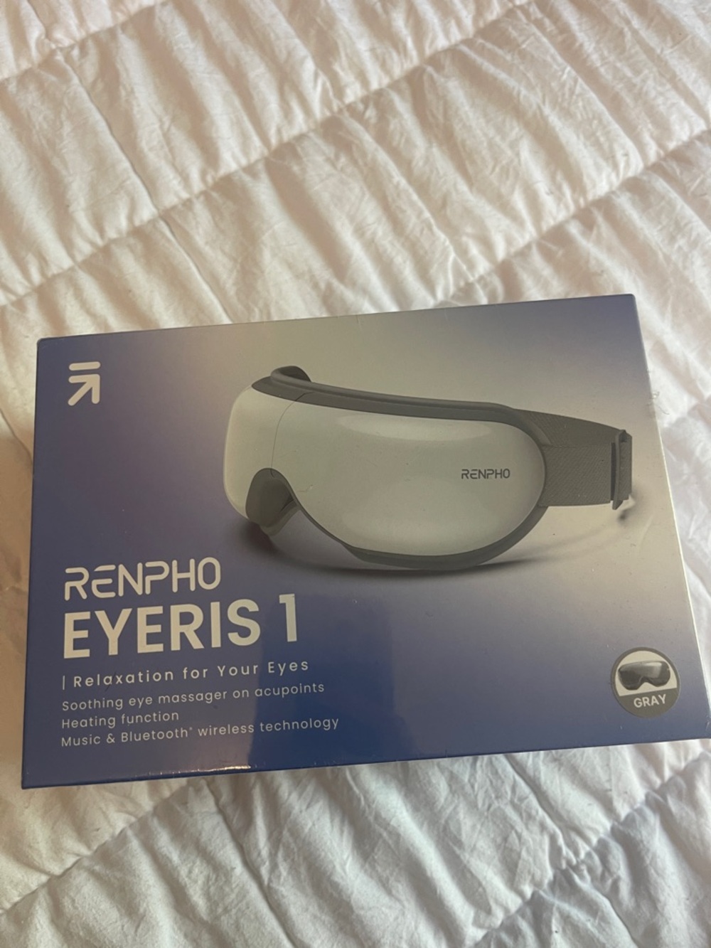 RENPHO Eyeris 1 Gray Eye Massager with Heat & Bluetooth
